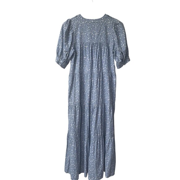 Madewell Puff Sleeve Midi Dress S Cottagecore Garden Peasant Floral Easter - Picture 6 of 13